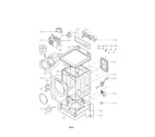 LG WM3250HRA cabinet and control panel parts diagram