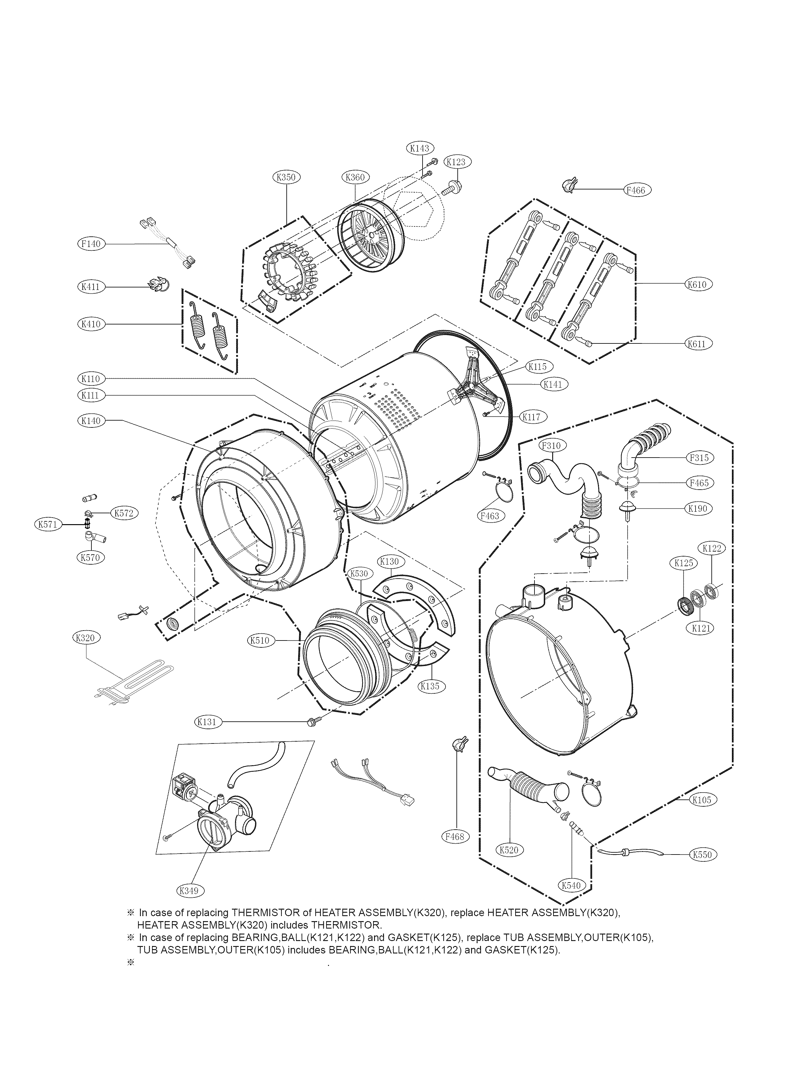 Drum and tub parts