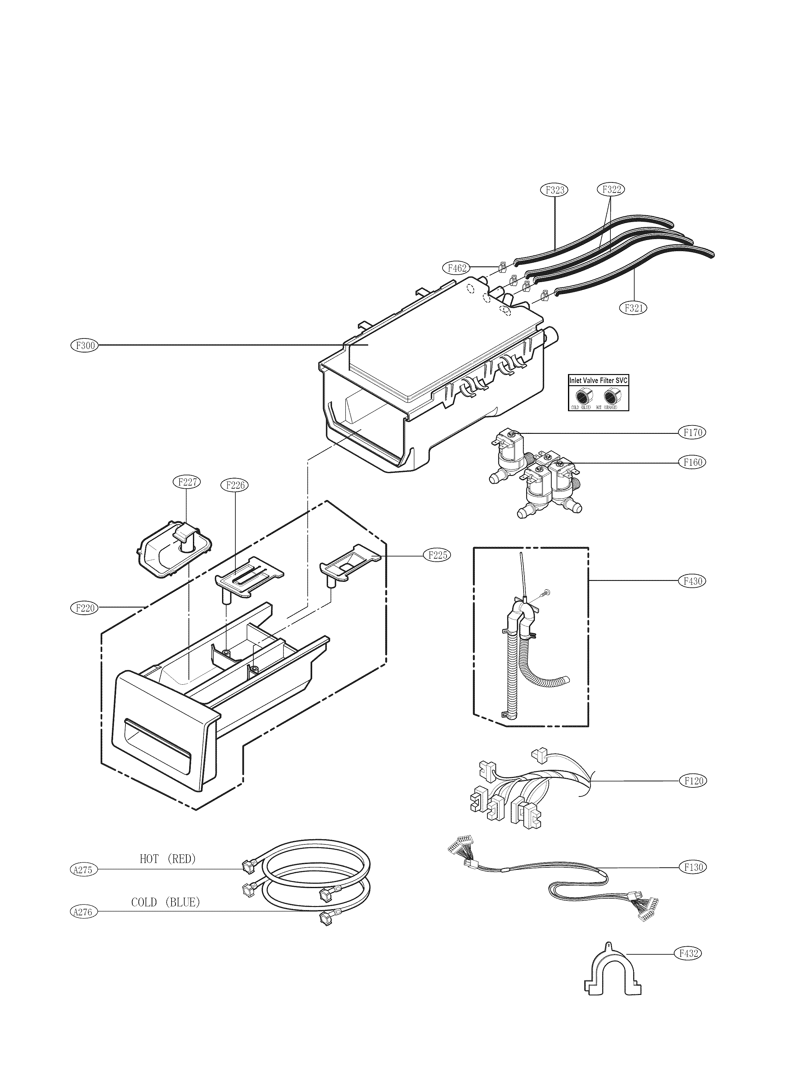 Dispenser assembly parts
