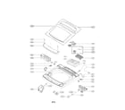 LG WT1701CW/00 top cover parts diagram
