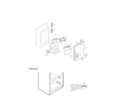 LG LFX29945ST ice maker and ice bin parts diagram