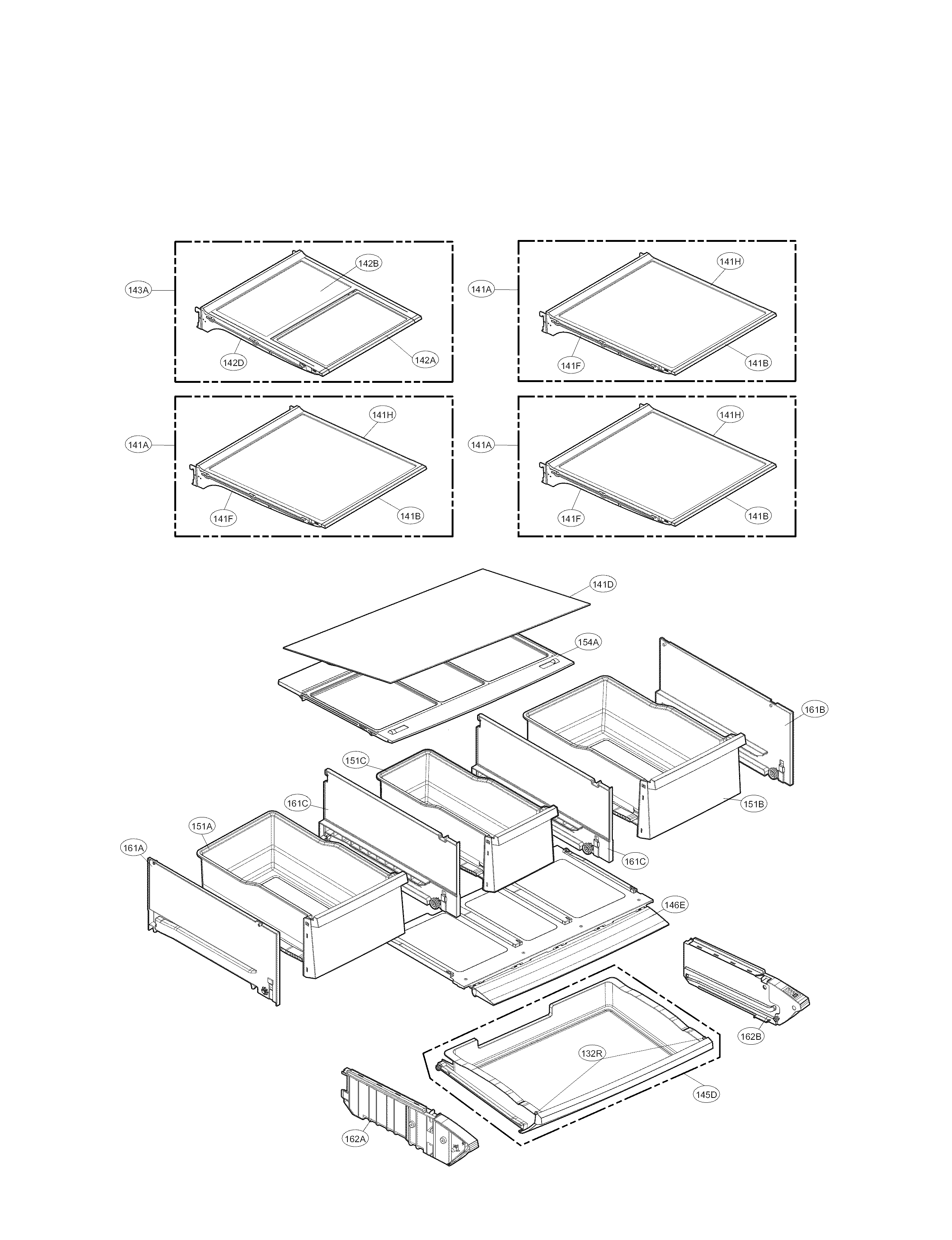 REFRIGERATOR COMPARTMENT PARTS