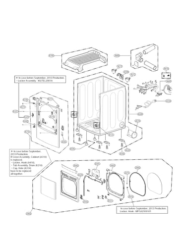 Cabinet and door parts