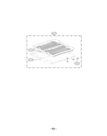 Cutlery rack assembly parts