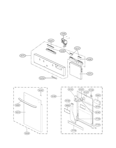 Panel and door assembly parts