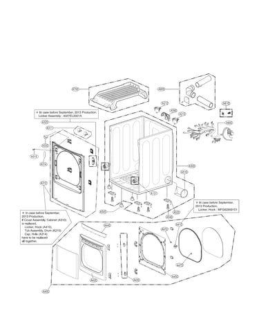 Cabinet and door parts