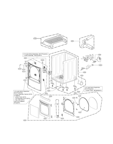 Cabinet and door parts