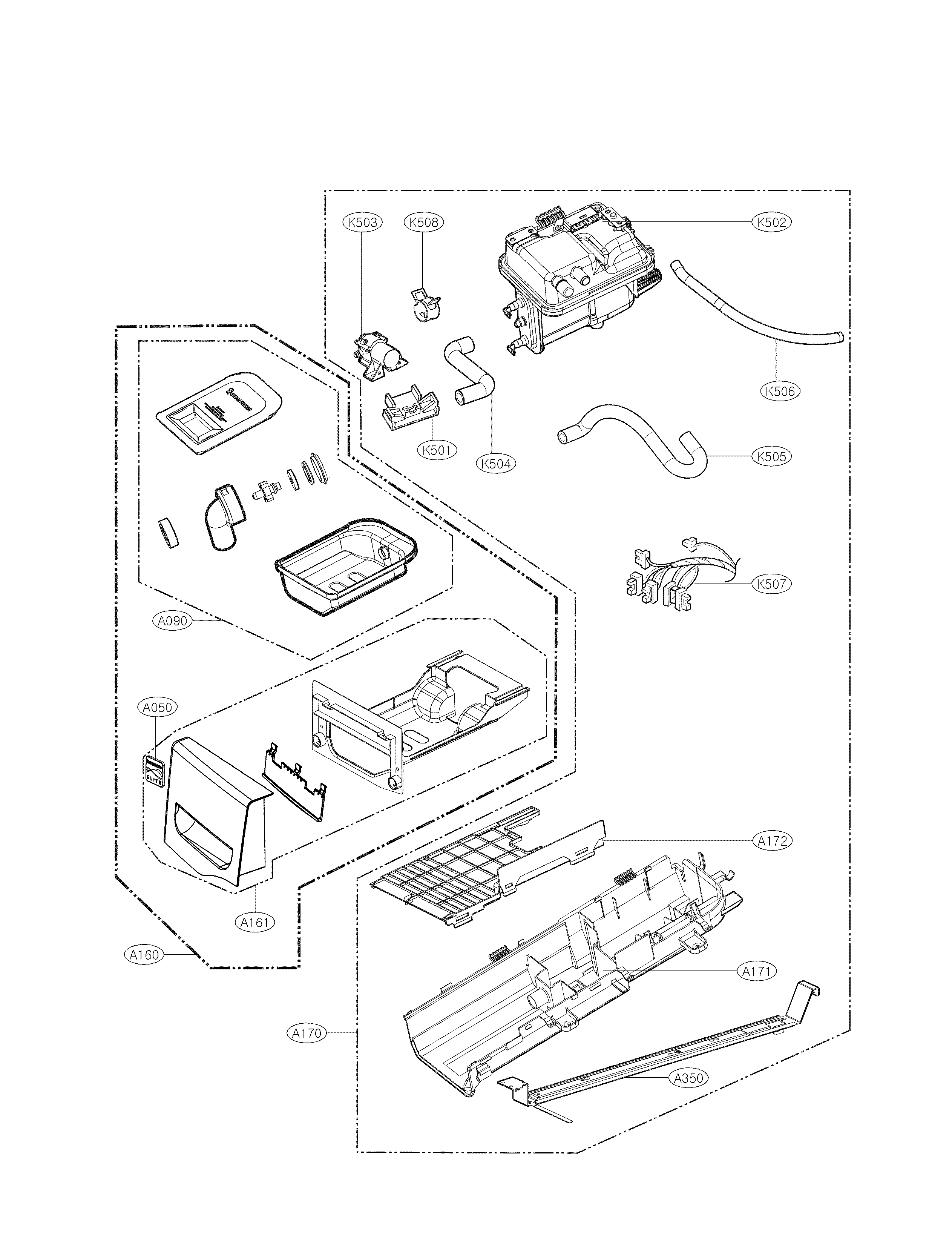 Panel drawer parts