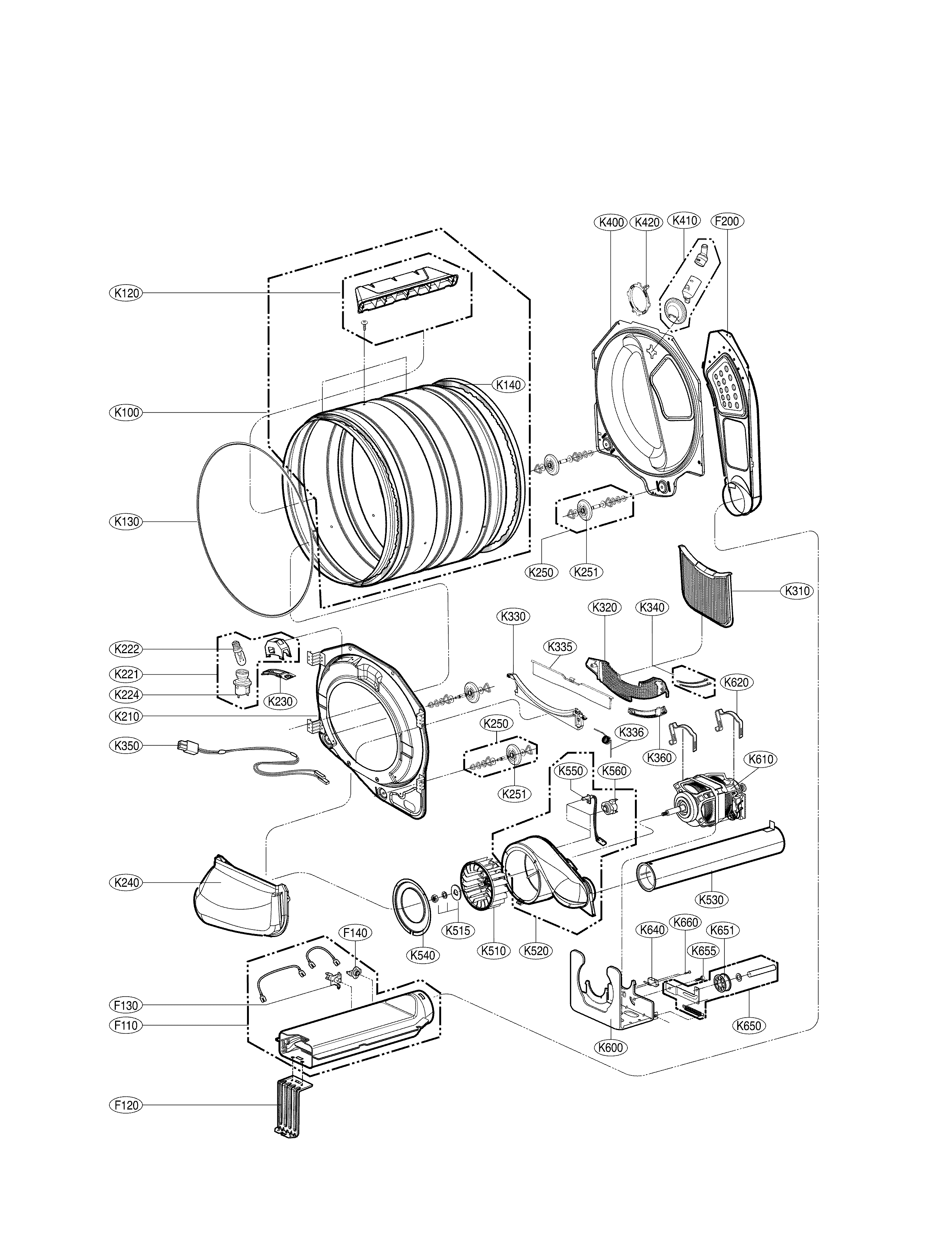 DRUM AND MOTOR PARTS