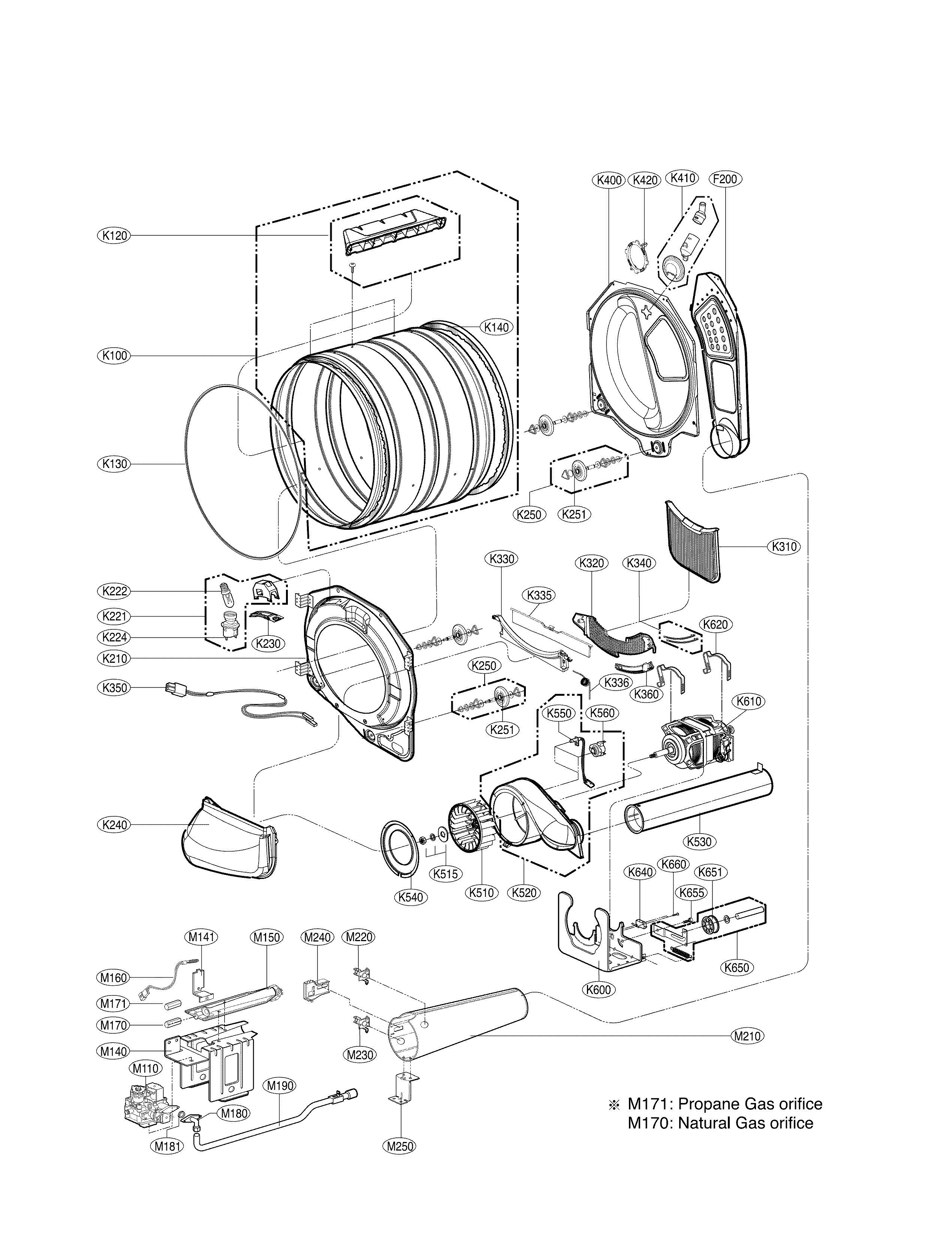 DRUM AND MOTOR PARTS