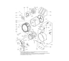 Kenmore Elite 79641573210 drum and tub parts diagram