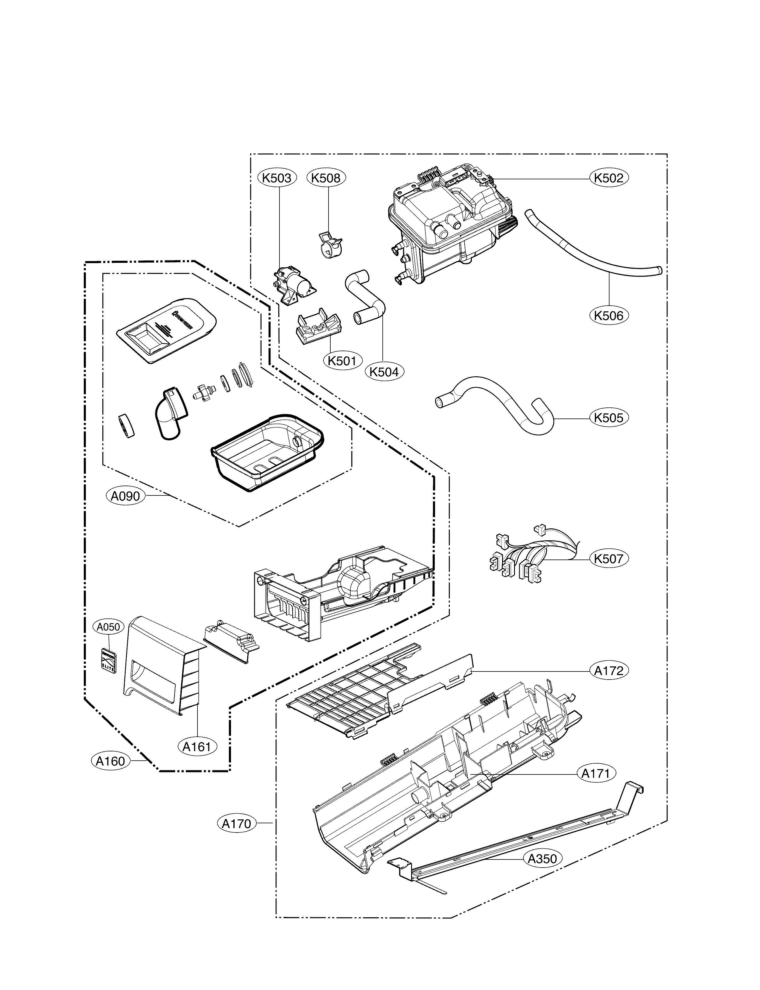 Panel drawer parts