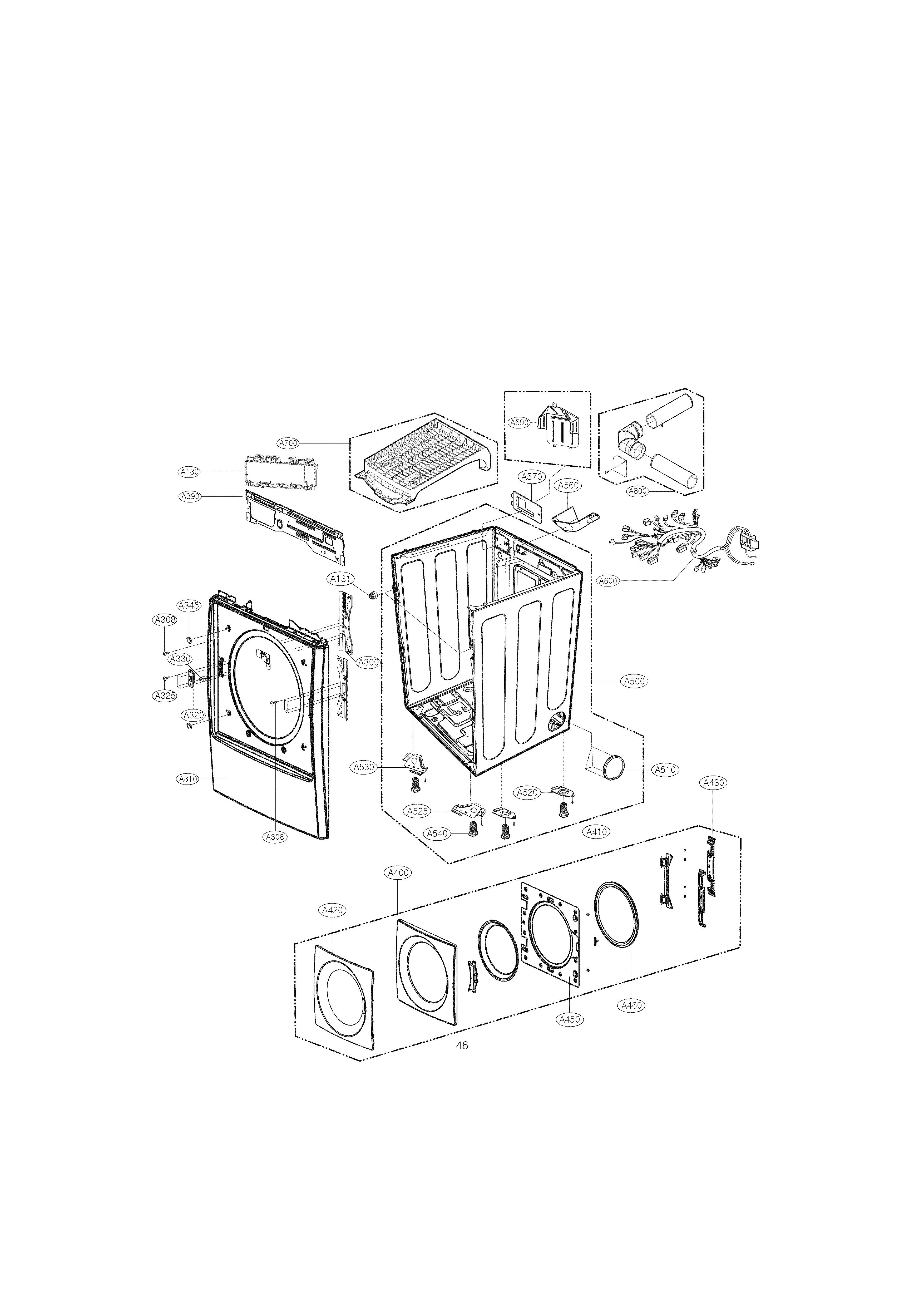 Cabinet and door parts