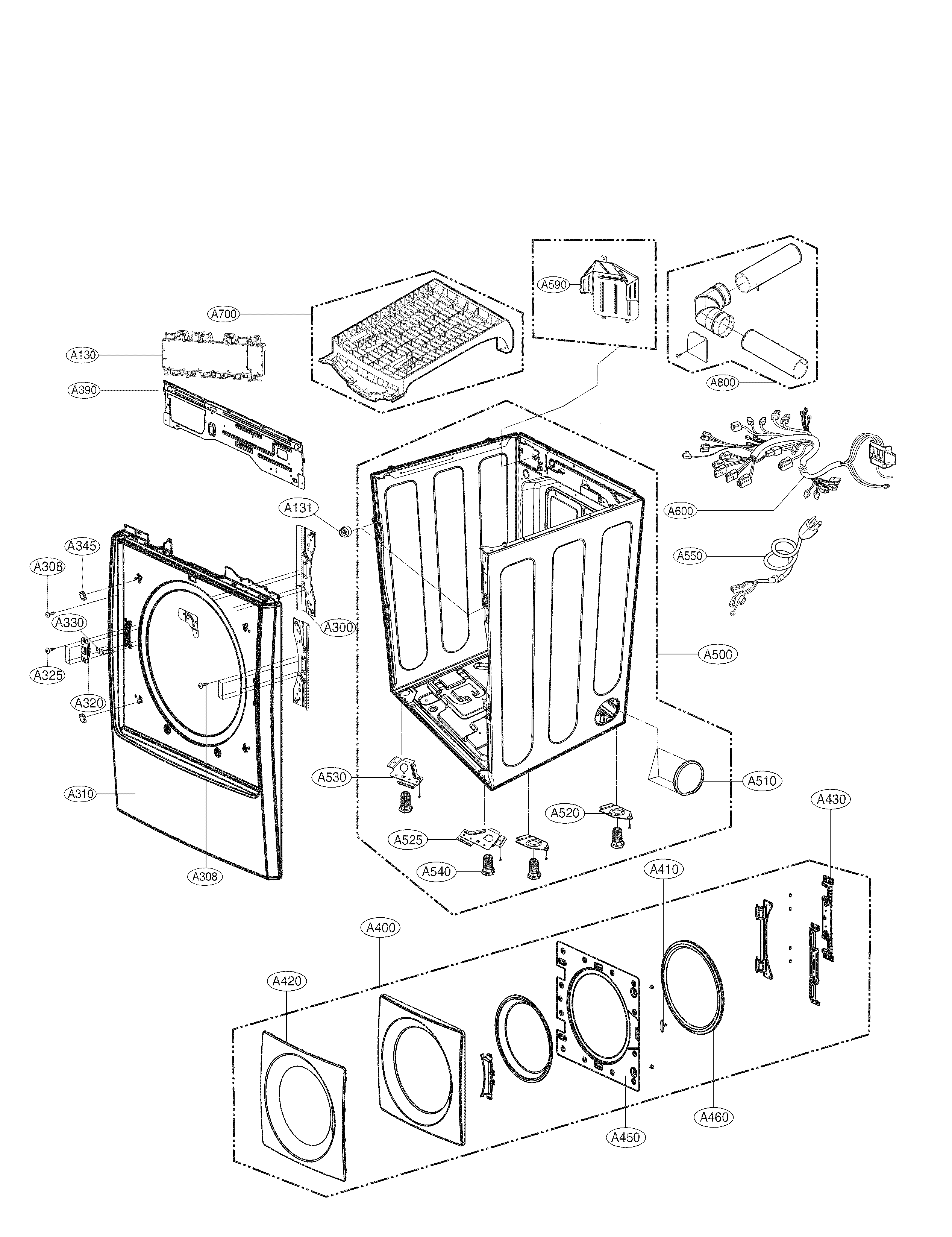 Cabinet and door parts