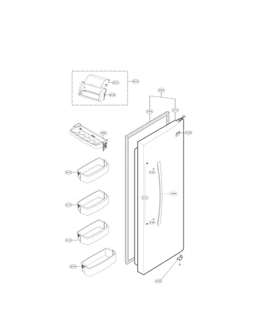 Refrigerator door parts