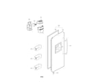 Kenmore Elite 79551379012 freezer door parts diagram