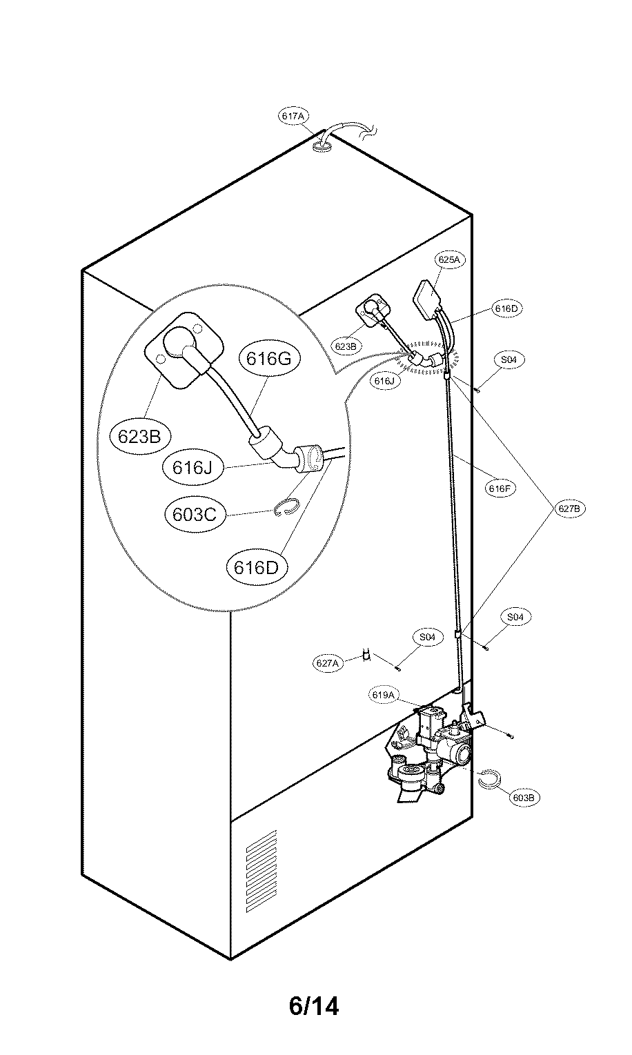 Water and tube parts