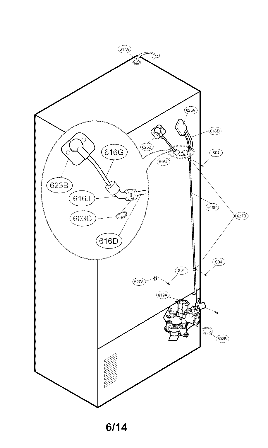 Water and tube parts