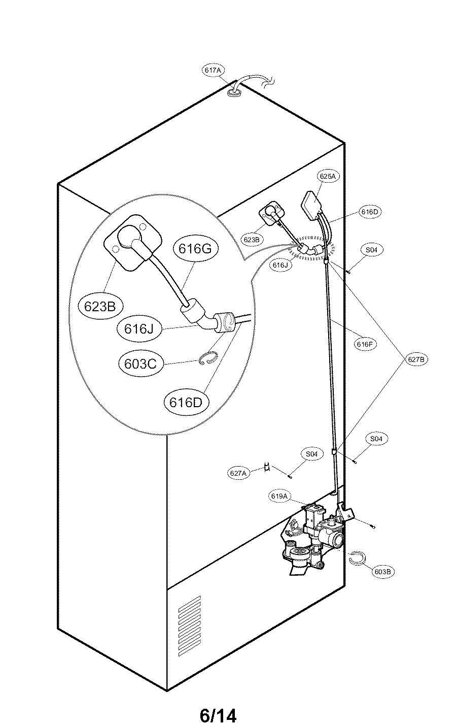Water and tube parts