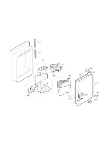 Ice maker and ice bin parts