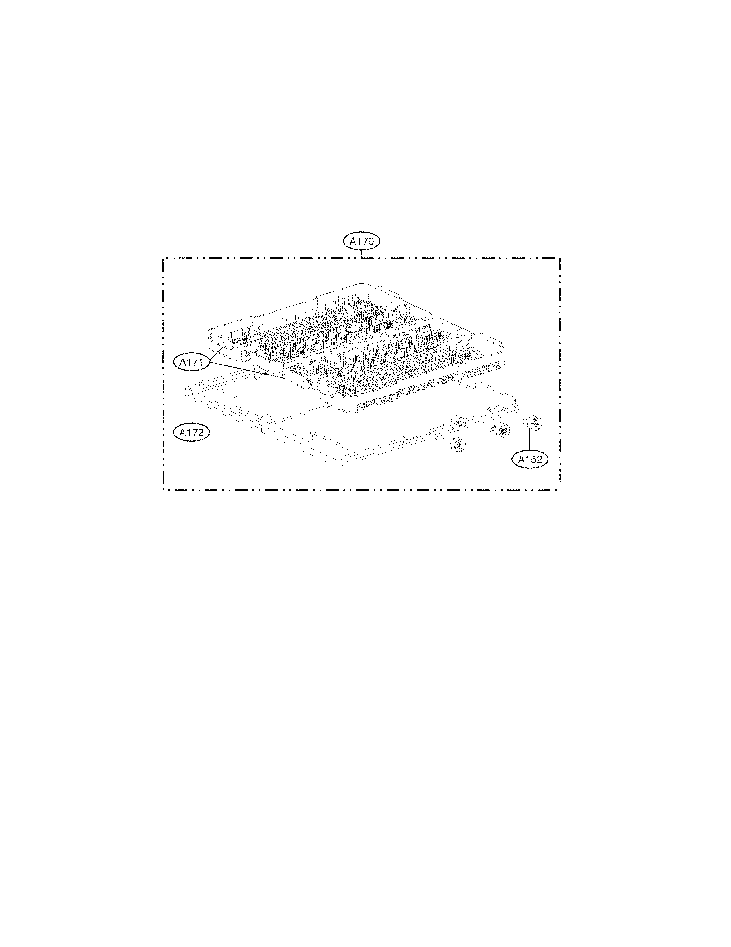 CUTLERY RACK ASSEMBLY PARTS