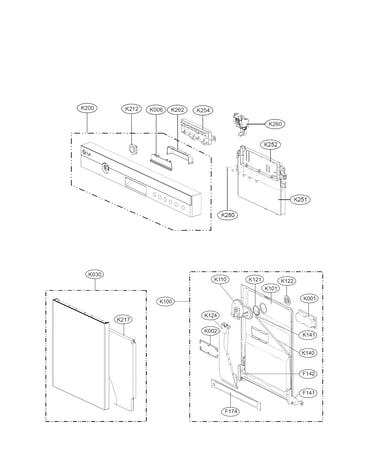 Door assembly parts