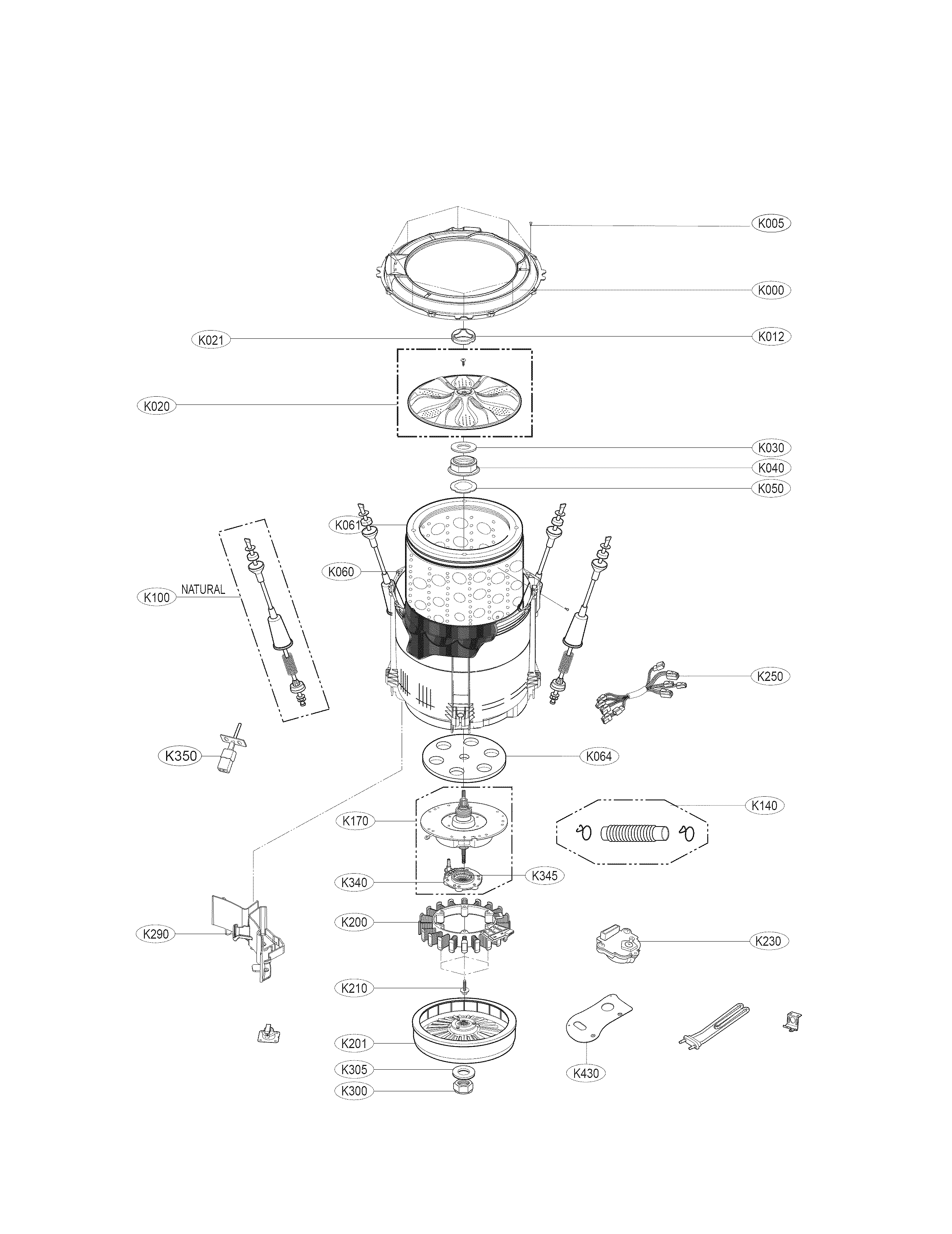 Tub assembly parts