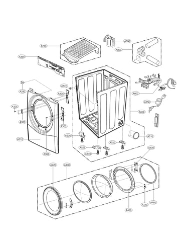 Cabinet and door parts