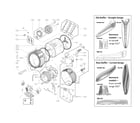 LG WM3570HVA/00 drum and tub assembly parts diagram