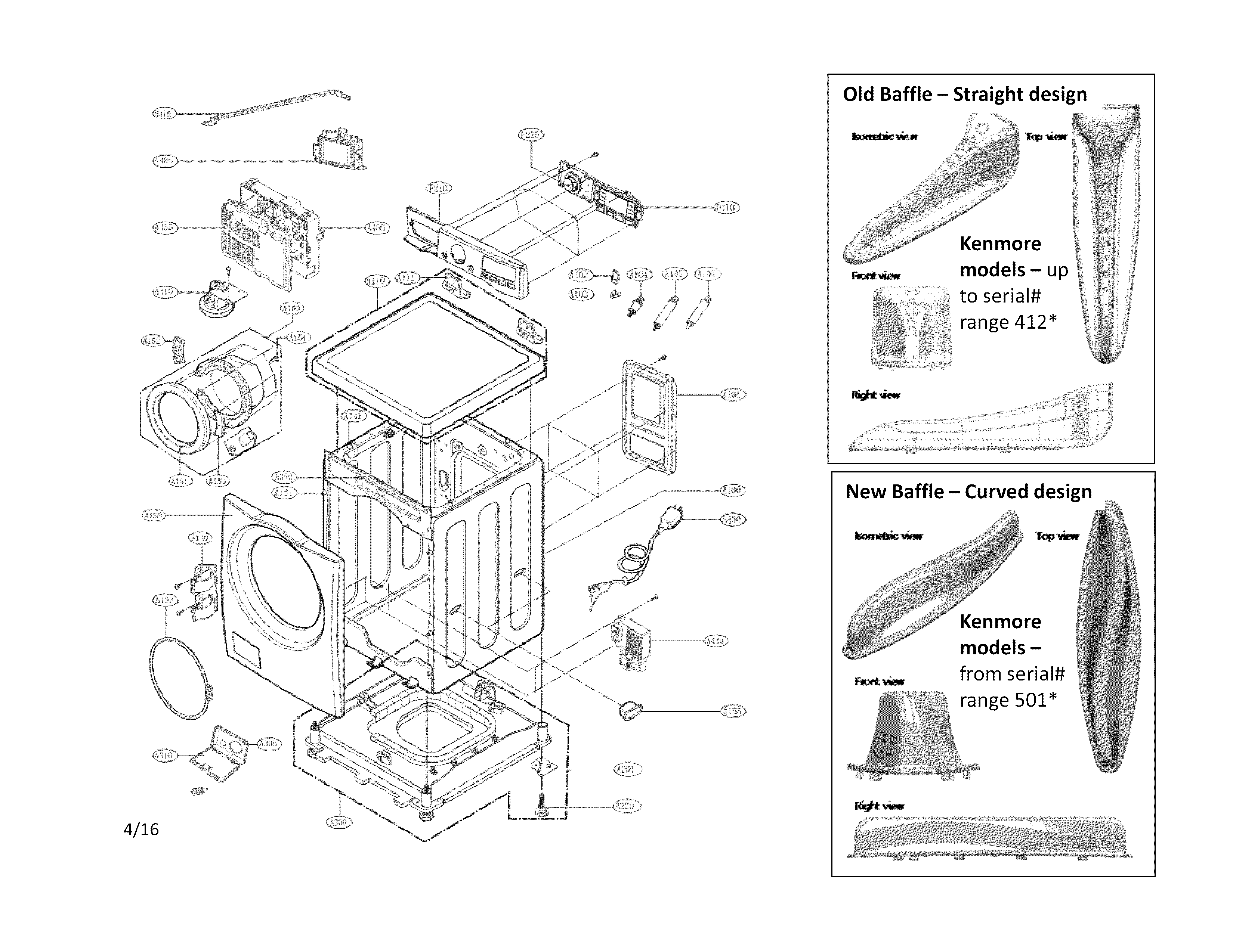 Official LG WM3570HWA 00 washer parts Sears PartsDirect