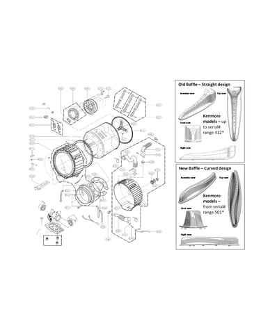 Drum and tub assembly parts