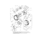 LG WM8500HVA drum and tub assembly parts diagram