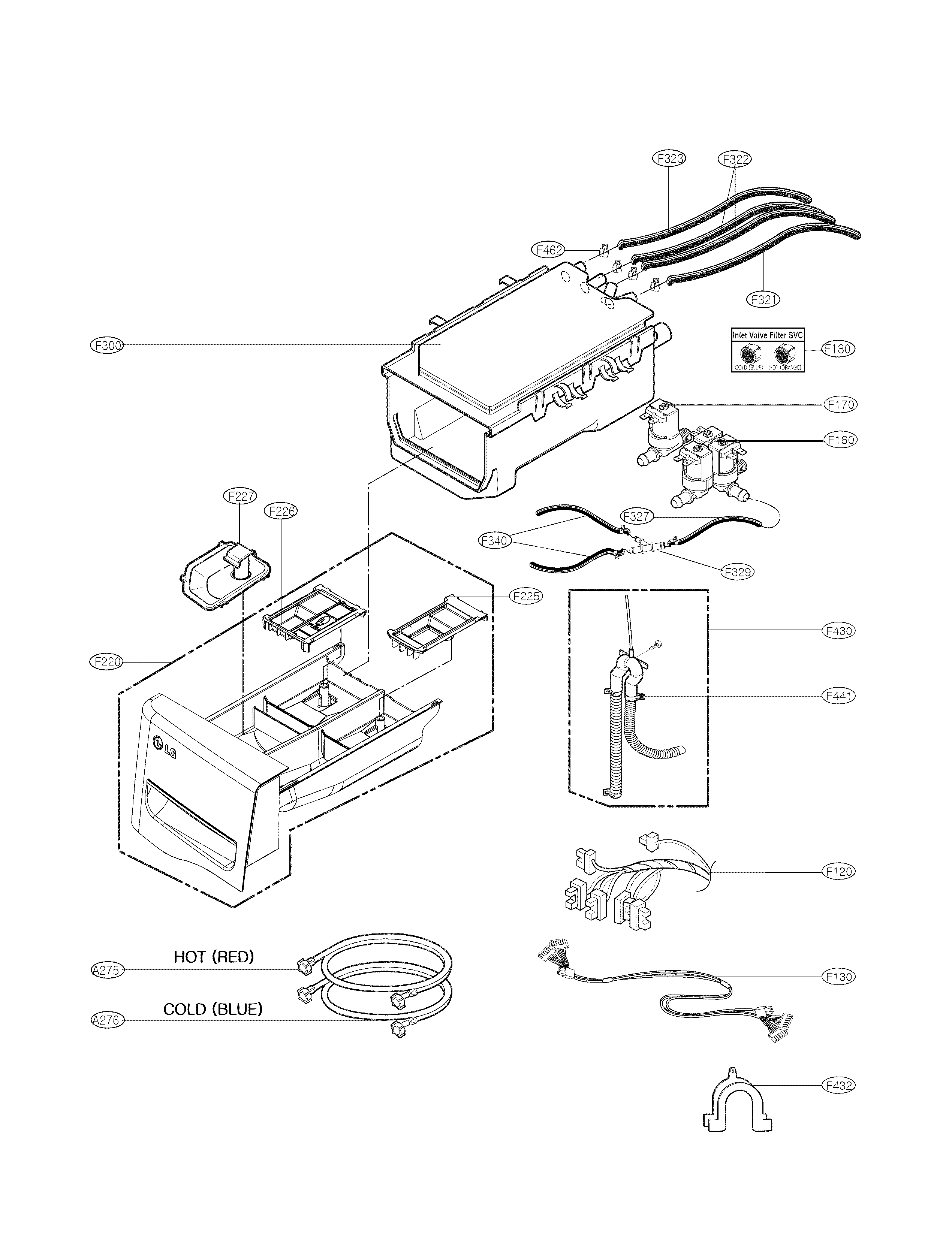 Dispenser assembly parts