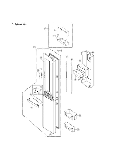 Refrigerator door parts