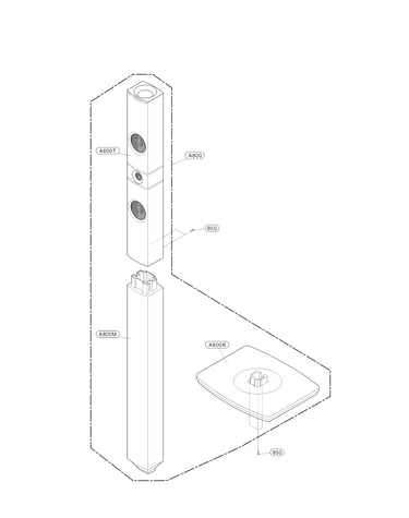 Front speaker assembly parts