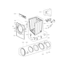 LG DLG3051W cabinet and door parts diagram