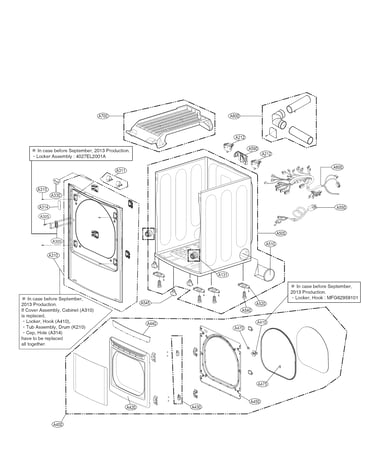 Cabinet and door parts