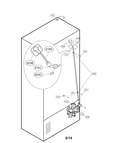 Valve and water tube parts