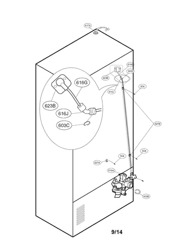 Valve and water tube parts