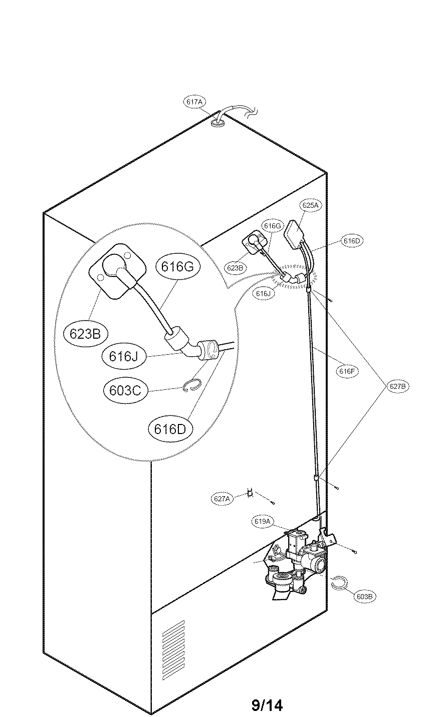 Valve and water tube parts