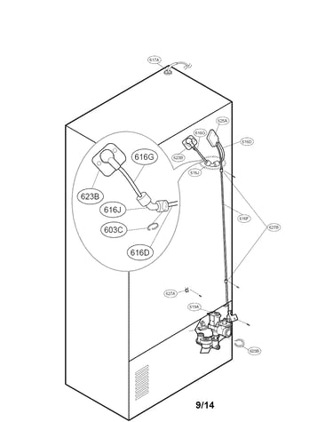 Valve and water tube parts