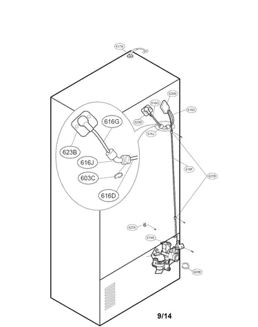 Valve and water tube parts