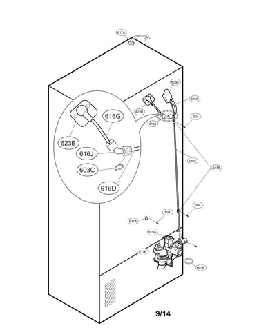 Valve and water tube parts