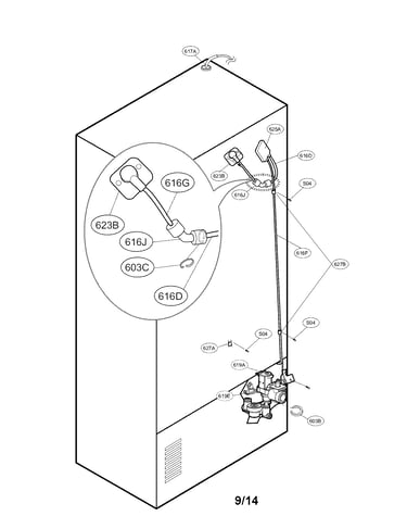 Valve and water tube parts