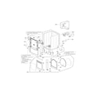 Kenmore Elite 79671423410 cabinet and door parts diagram