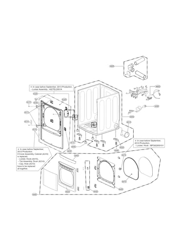 Cabinet and door parts