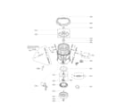 Kenmore Elite 79631412410 drum and motor parts diagram