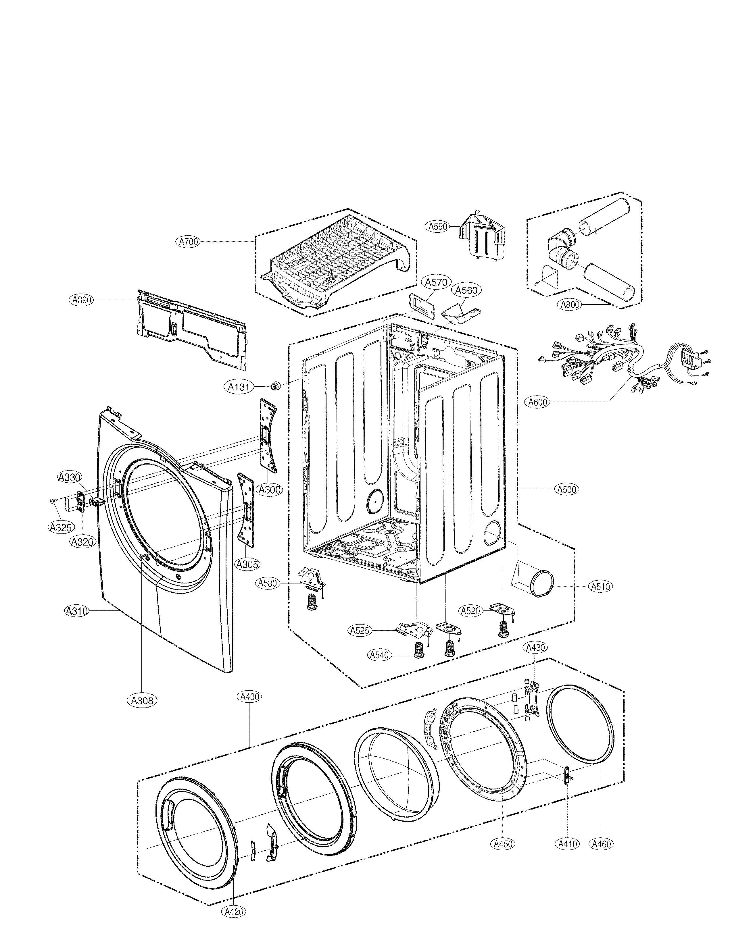 Cabinet and door parts