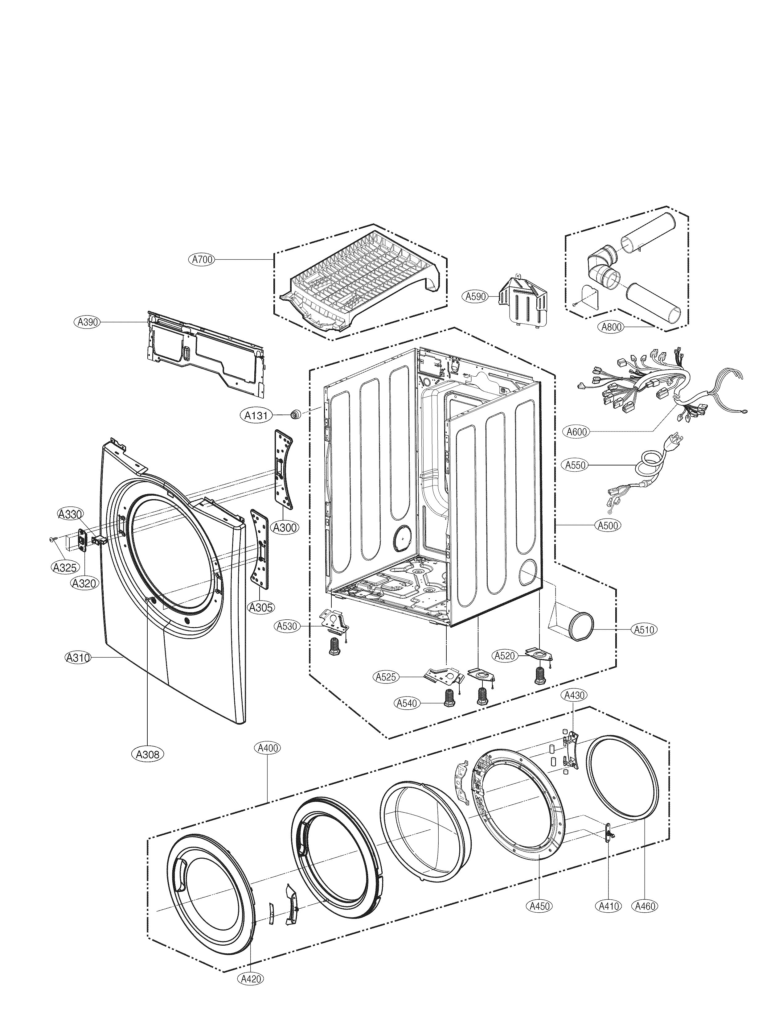 Cabinet and door parts
