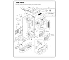 Kenmore Elite 79574033410 case parts diagram